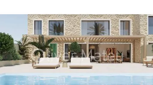 VOLLSTÄNDIG RENOVIERTES MALLORQUINISCHES HAUS MIT TERRASSE-GARTEN UND GARAGE IN SA CABANETA
