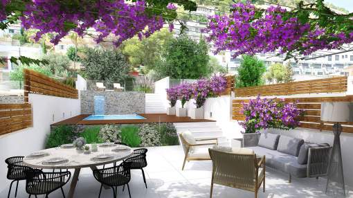 Neubau Projekt – Wunderschöne Reihenhäuser mit herrlichem Panoramablick in Genova nahe Palma Neubau Projekt – Wunderschöne Reihenhäuser mit herrlichem Panoramablick in Genova nahe Palma