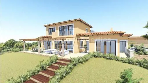Grundstück mit Projekt kaufen in ruhiger Lage von Calvia, Mallorca