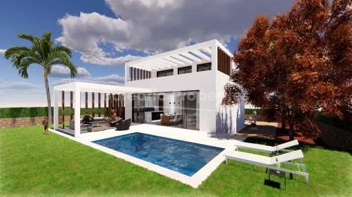 Moderne Villa im Bau kaufen in Santanyi, Mallorca