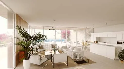 Moderne Doppelhaushälfte mit Meerblick kaufen in Sol de Mallorca