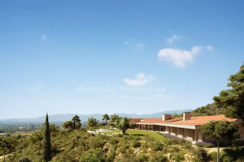 Luxuriöse Villa in Hanglage kaufen in der Landschaft von Santa Maria, Mallorca