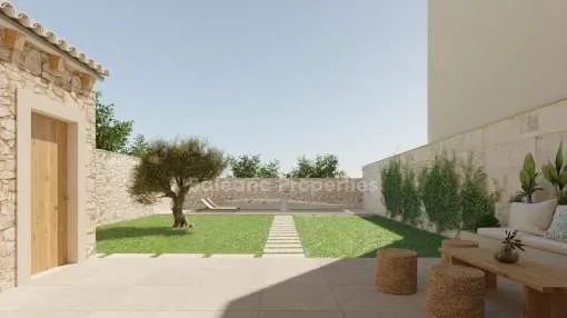 Luxuriöses Dorfhausprojekt mit Pool kaufen in Santanyi, Mallorca