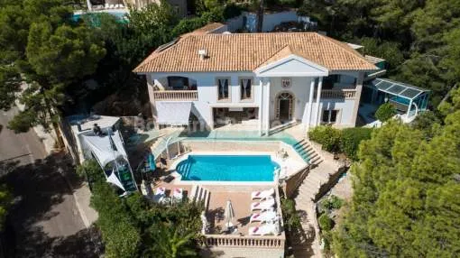 Schöne Villa in Hanglage mit Feriengenehmigung, zu verkaufen in Portals Nous, Mallorca
