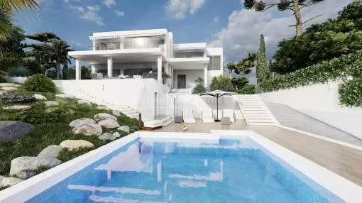 Luxuriöses Villenprojekt mit Meerblick kaufen in Santa Ponsa, Mallorca