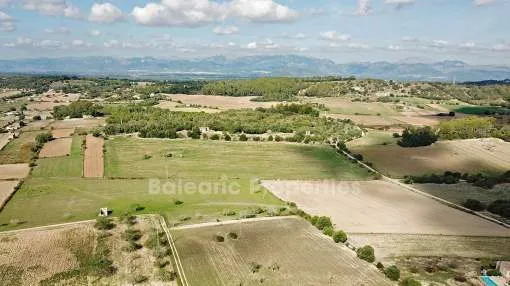 Ruhiges ländliches Baugrundstück mit Panoramablick zu verkaufen in Sineu, Mallorca