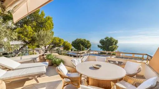 Elegantes und luxuriöses Apartment mit Meerblick zum Verkauf in Illetes, Mallorca