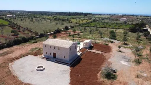 Neue Finca mit Panoramablick kaufen in der Landschaft von Santanyí, Mallorca