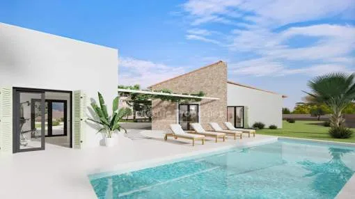 Grundstück mit hochwertigem Projekt zum Verkauf in einem Wohngebiet bei Portol, Mallorca