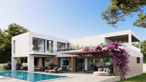 Neue Meerblick-Villa im Bau kaufen in Sol de Mallorca