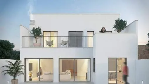 Modernes Stadthaus im Rohbau mit Garten in Campos Modernes Stadthaus im Rohbau mit Garten in Campos