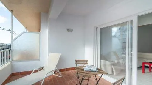 Helle, kürzlich renovierte Wohnung mit Meerblick direkt an der Playa de Palma