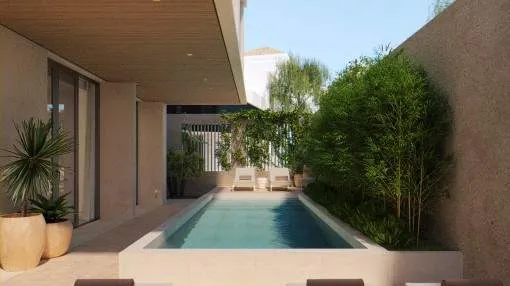 2 SZ Neubau-Penthouse mit Meerblick und privatem Pool in Hafennähe in Son Armadams, Palma