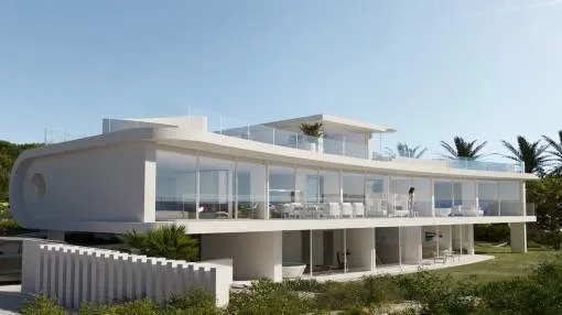 Atemberaubende Luxus-Neubau-Villa mit spektakulären Design in 1. Meereslinie in Porto Cristo