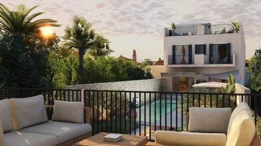 Einzigartiger Lifestyle - Stylisches Luxus-Neubaustadthaus mit Gästehaus und Pool im Herzen von Ses Salines Einzigartiger Lifestyle - Stylisches Luxus-Neubaustadthaus mit Gästehaus und Pool im Herzen von Ses Salines