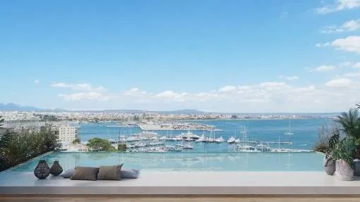 Beeindruckendes, hochwertiges Penthouse mit Blick auf die Bucht von Palma