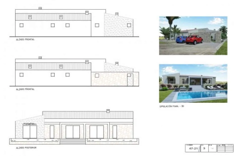 Bauprojekt - Ebenerdige Neubaufinca mit Pool und mediterranem Garten zwischen Felanitx und Manacor