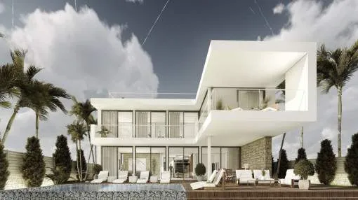 Fantastisches Projekt einer atemberaubenden Villa mit Meerblick in Cala Vinyes