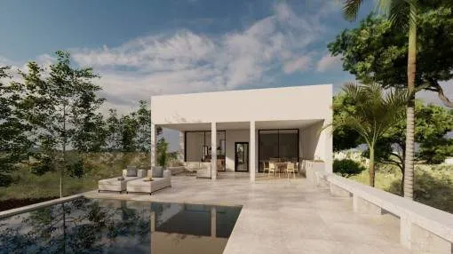 Moderne Neubauvilla mit Pool, nur wenige Minuten vom Hafen Portopetro entfernt