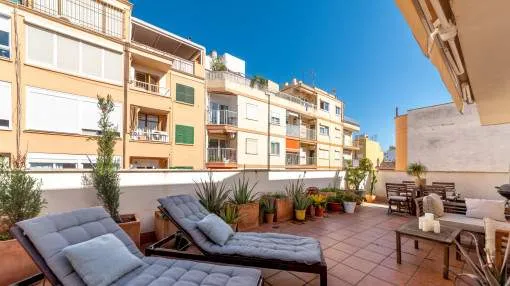Sonniges Duplex-Penthouse mit Terrasse ein paar Minuten von der Altstadt von Palma entfernt