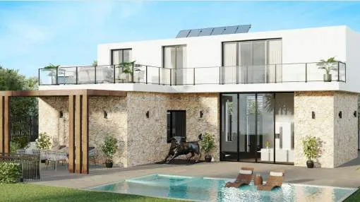 Exklusive Neubau Luxusvilla mit Panoramablick, Pool & Nähe zu Es Trenc