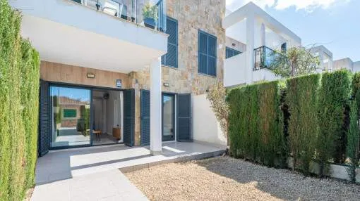 Charmante Erdgeschosswohnung mit privatem Garten und Gemeinschaftspool in Meeresnähe von Cala Murada