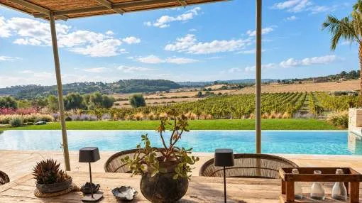 Exklusive Natursteinfinca mit eigenem Weinberg in Montuïri auf Mallorca