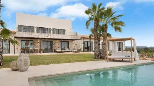 Exclusive newly built luxury finca in a privileged natural location with pool and absolute privacy near Ses Salines and Es Trenc beach