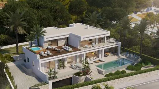 Designer Villa mit viel Charme und schönem Meerblick in Sol de Mallorca