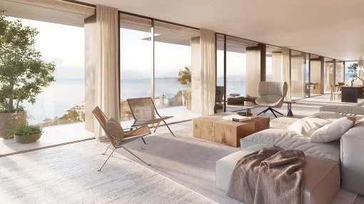 Neugebaute Luxuswohnung mit sensationellem Meerblick in Bendinat