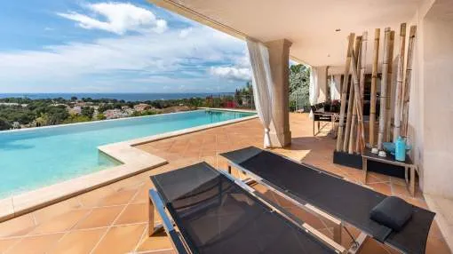 Traumhafte Luxusvilla mit Meerblick in privilegierter Lage in Bendinat