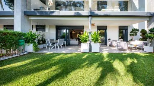 Moderne Luxuswohnung mit privatem Garten in Portals Nous kaufen