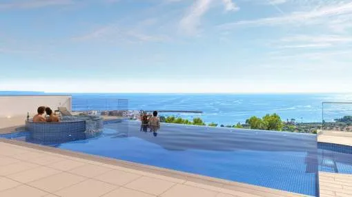Villa in Costa den Blanes mit spektakulärem 180-Grad-Meerblick