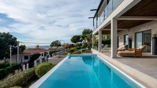 Moderne Meerblick Villa in begehrter Lage von Costa d' en Blanes
