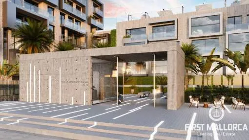 Brandneues, voll möbliertes 2-Zimmer-Appartement in einem berühmten städtischen Projekt XOJAY Palma, das sofort bezogen werden kann.