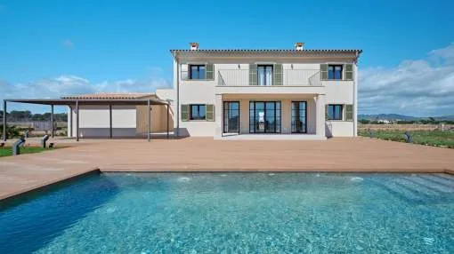 Neue Villa im mediterranen Stil mit Blick auf das Meer in Porto Cristo