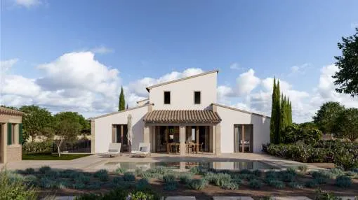 Neubau Luxus-Finca in der berühmten Weinregion von Zentral-Mallorca