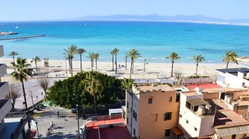 Geräumiges Apartment mit Terrasse und Blick auf den Strand von Palma