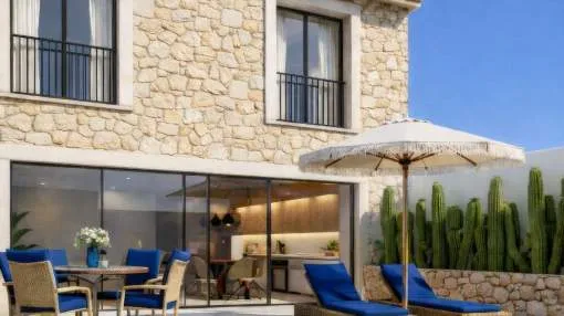 Elegantes reihenhaus mit privatem pool in portol