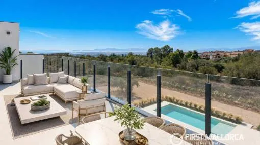 Neu erbaute Luxusvilla in Son Gual. Beste Aussicht und Ruhe.
