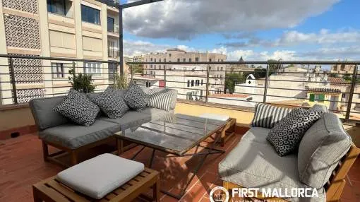 Duplex mit zwei Terrassen und Blick auf das Meer und die Kathedrale – Santa Catalina, Palma