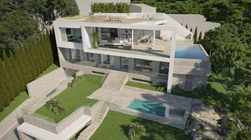 Erstklassige Meerblick-Luxusvilla moderner Architektur in 2. Meereslinie