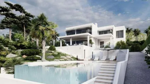 Moderne Villa mit Meerblick in exklusiver Lage
