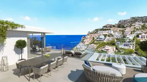 Cala Moragues: Neubau Luxusvilla mit fantastischem Meerblick