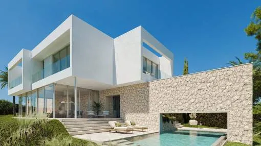 Luxuriöse Neubau-Villa mit herrlichem Meerblick in Küstennähe