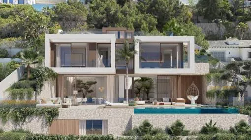 Cala Llamp – Luxuriöses Villenprojekt mit spektakulärem Meerblick in Hafennähe